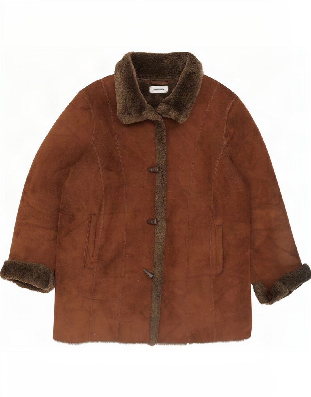 Wallis Manteau Sherpa surdimensionné pour femme UK 16 Grand Acrylique Marron
