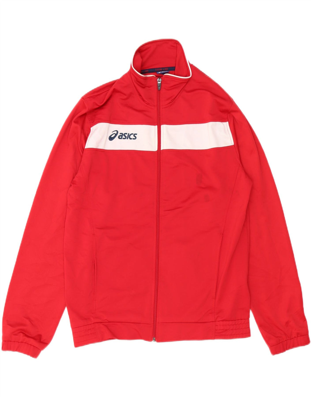 ASICS Veste de survêtement pour homme en polyester color block rouge moyen