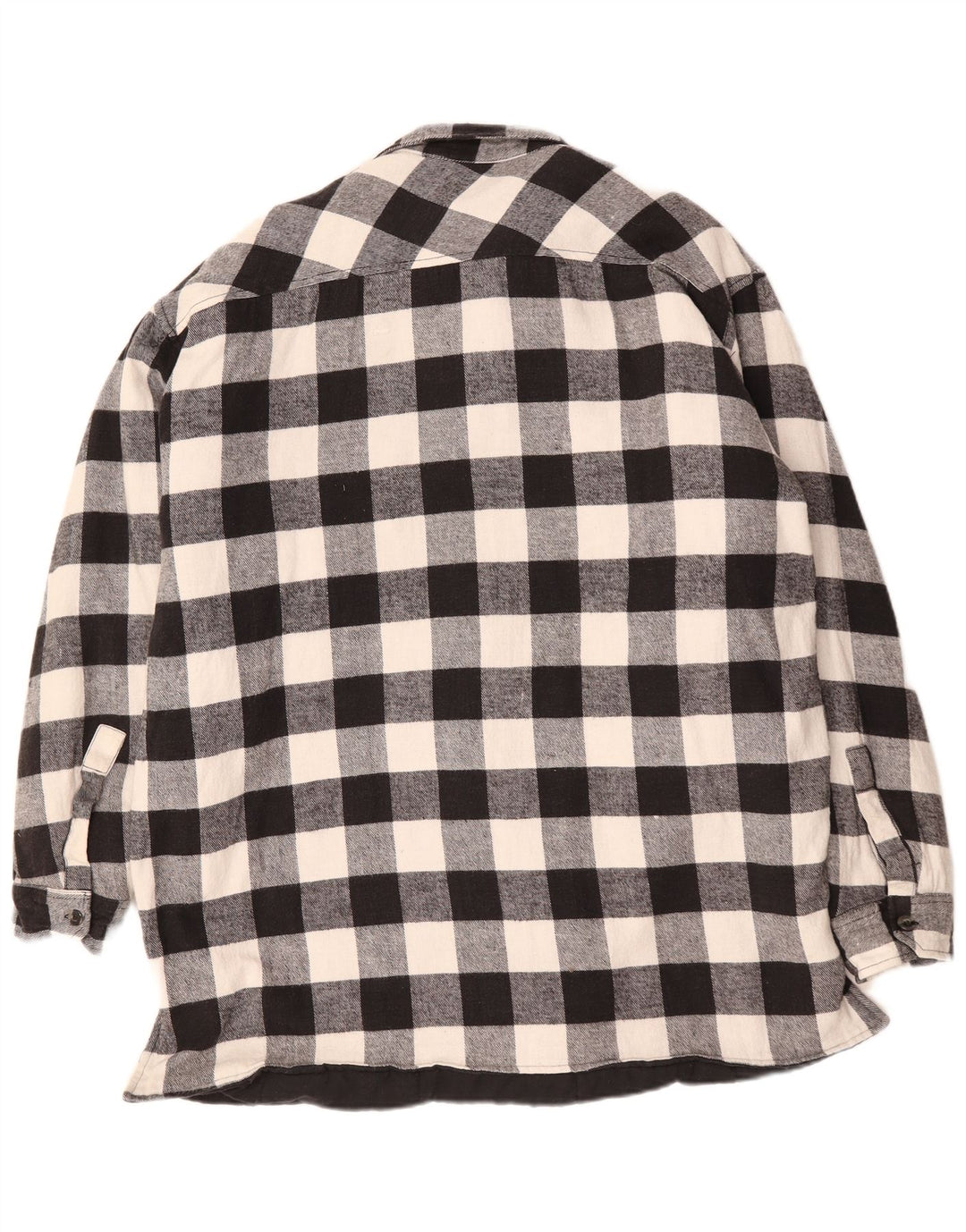 VINTAGE Chemise en flanelle pour homme 3XL Coton vichy noir