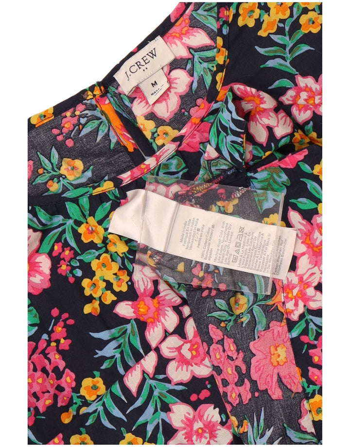 J. Crew Chemisier chauve-souris pour femme UK 14 en coton floral multicolore moyen