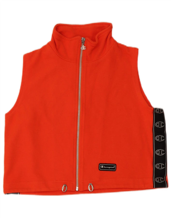 Champion Veste de survêtement Crop Graphic pour femme UK 14 Large Orange