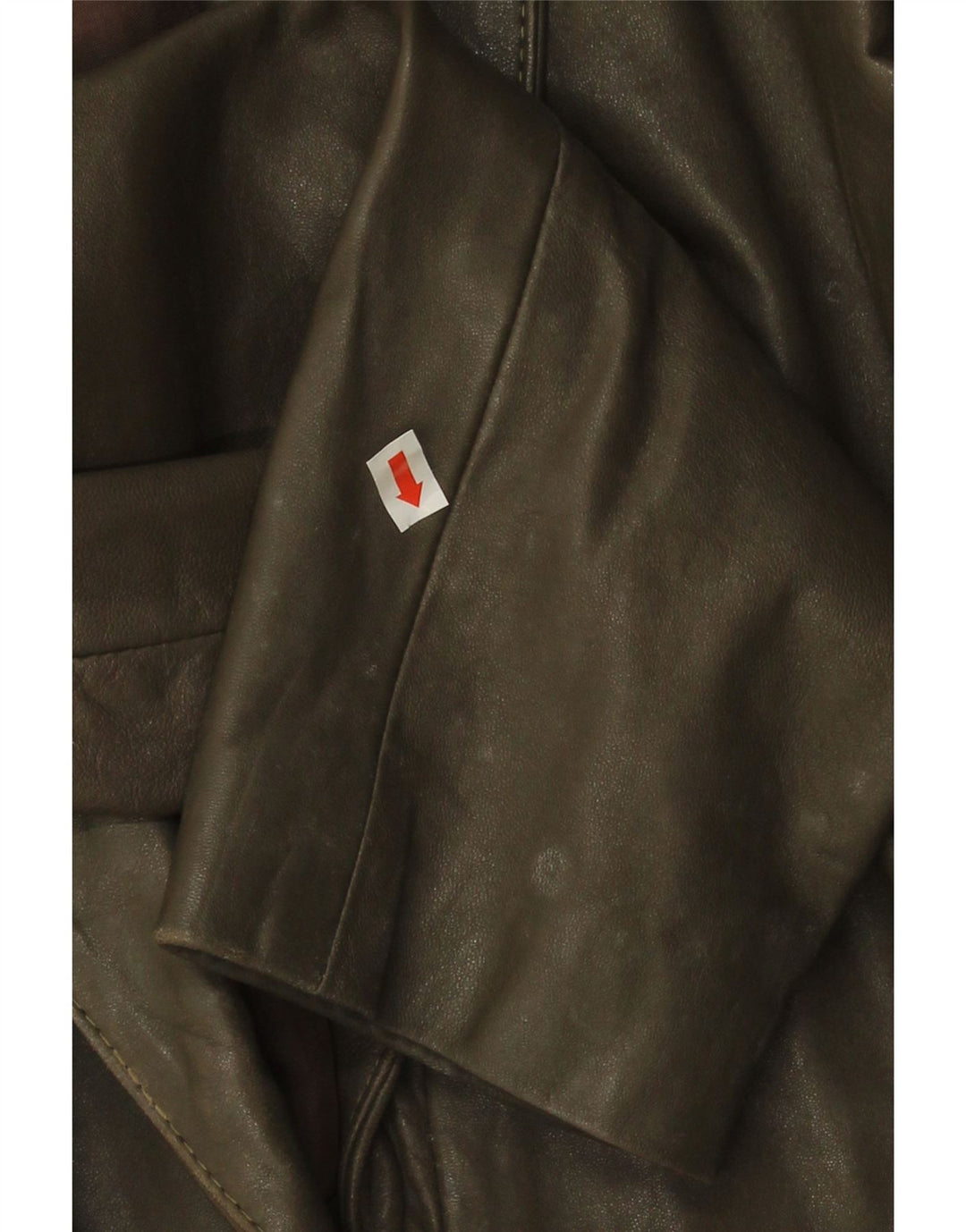 veste en cuir femme vintage UK 14 Kaki moyen