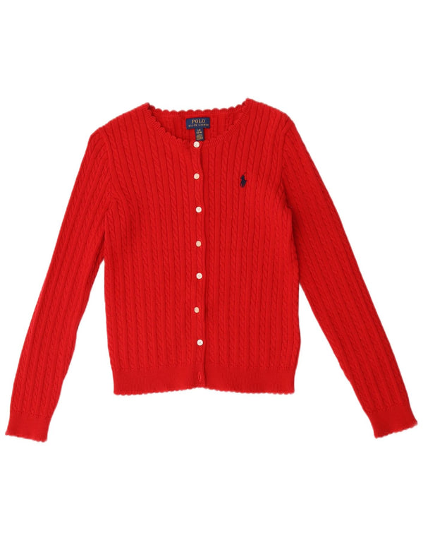 Polo Ralph Lauren Cardigan court pour fille 12-13 ans en coton rouge Large
