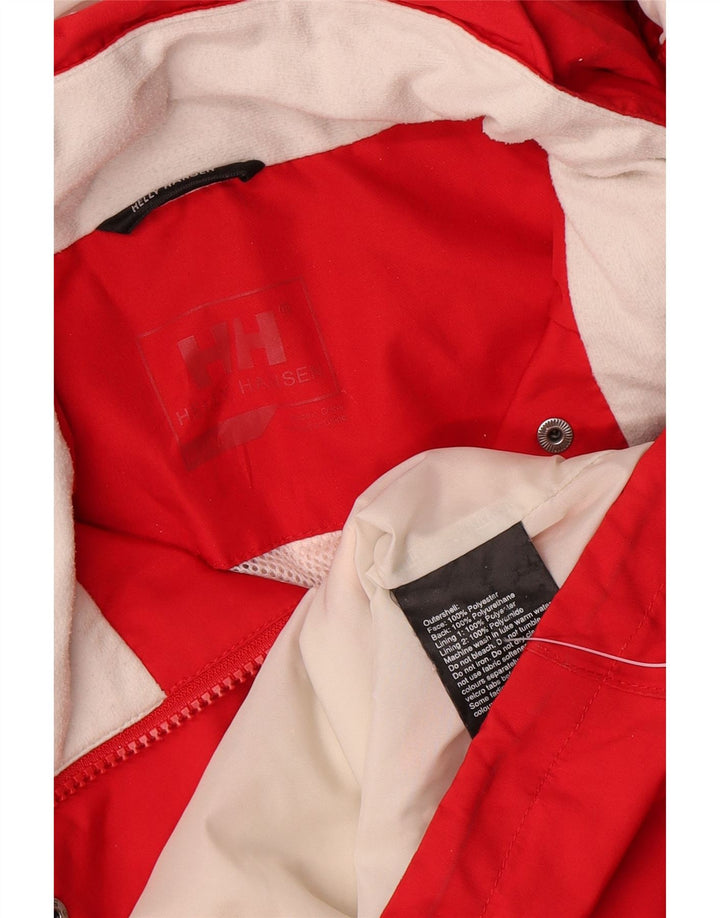 Helly Hansen Veste de pluie à capuche pour femme UK 14 Rouge moyen Polyester