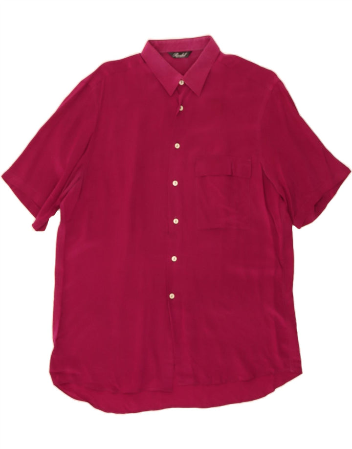 PARSIFAL Mens Short Sleeve Shirt Medium Pink Vintage Parsifal and Second-Hand Parsifal from Messina Hembry 