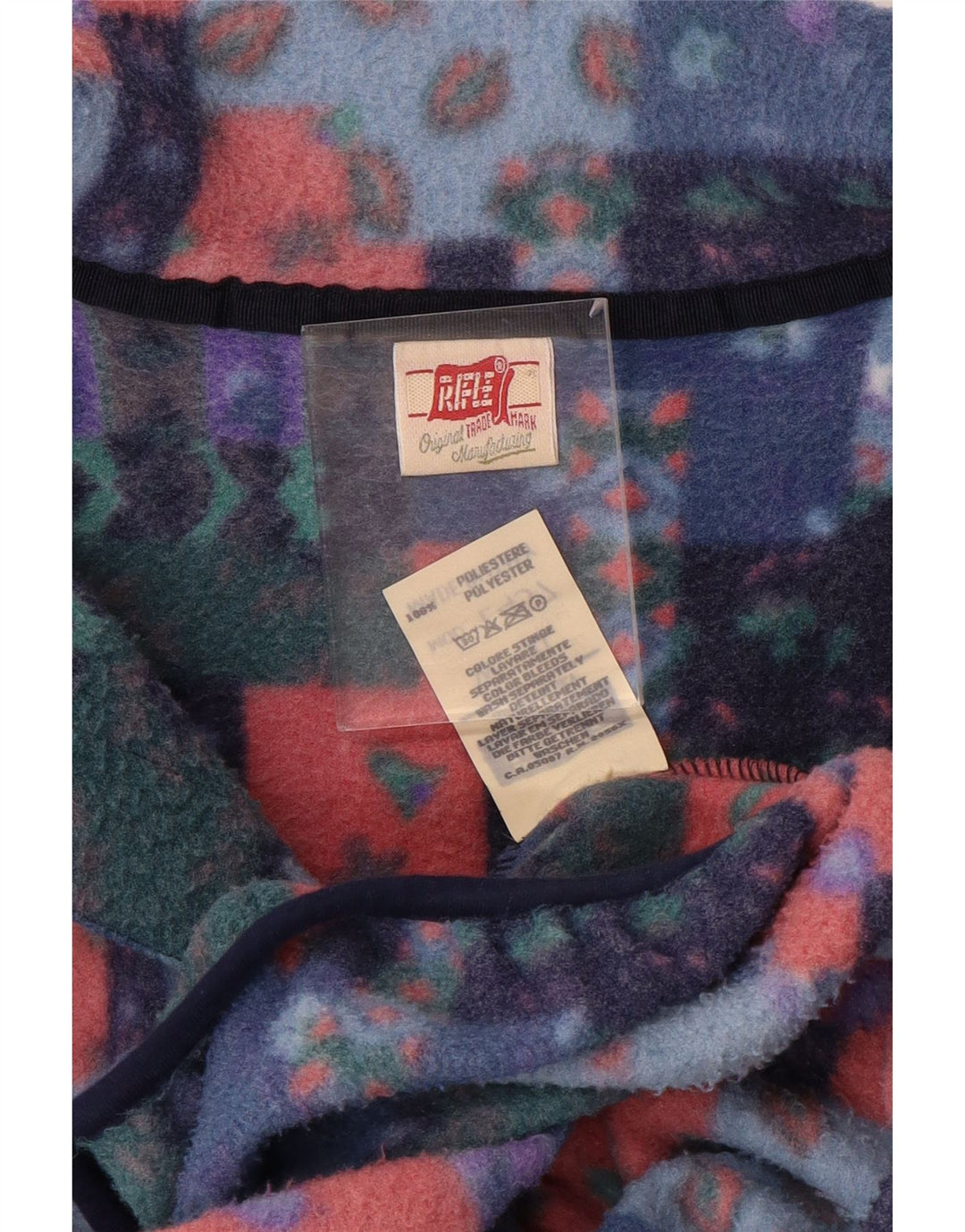 Rifle Pull polaire à col boutonné pour homme XL Multicolore Patchwork Polyester