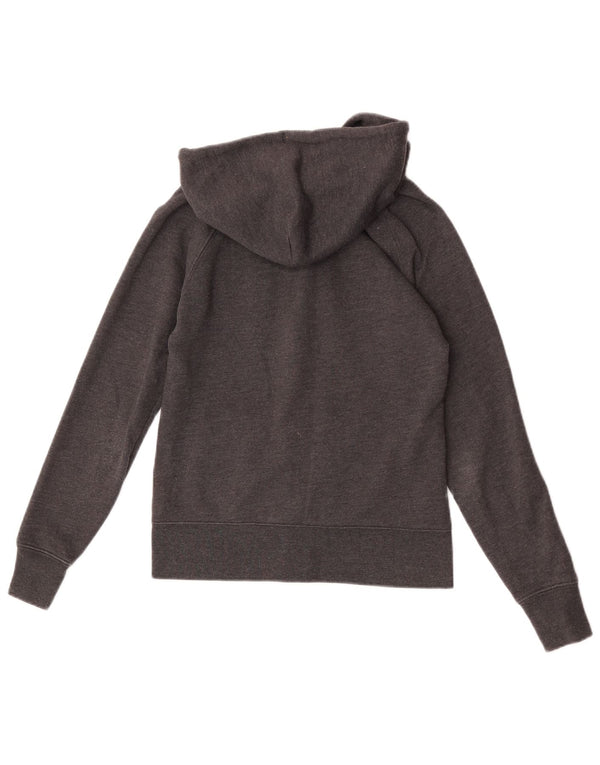 Gap Pull à capuche zippé graphique pour femme UK 6 XS Gris Coton