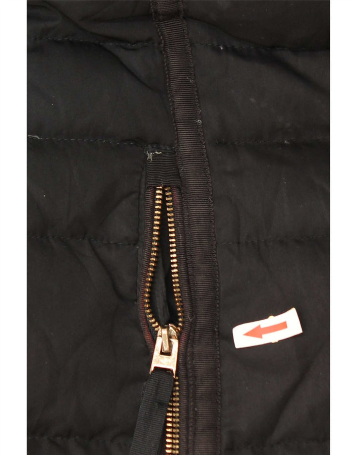 Zara Manteau rembourré pour femme UK 10 Small Noir Polyester