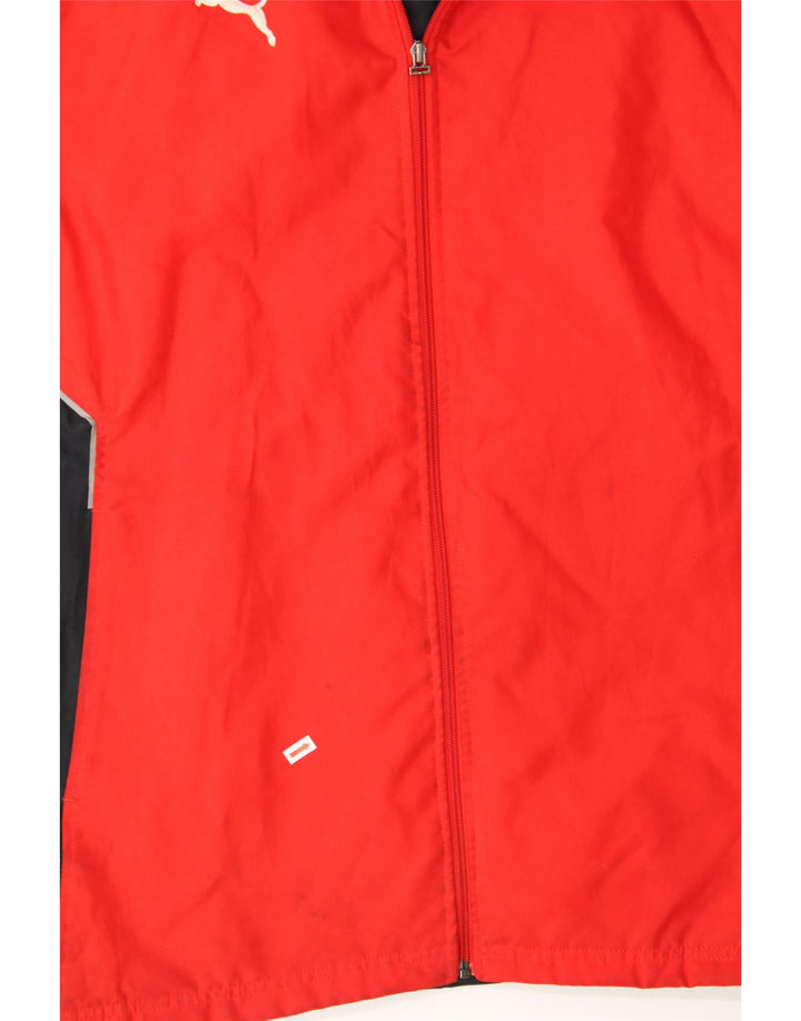 PUMA Mens Windbreaker Jacket UK 36 Small Red Colourblock Polyester Vintage Puma and Second-Hand Puma from Messina Hembry 