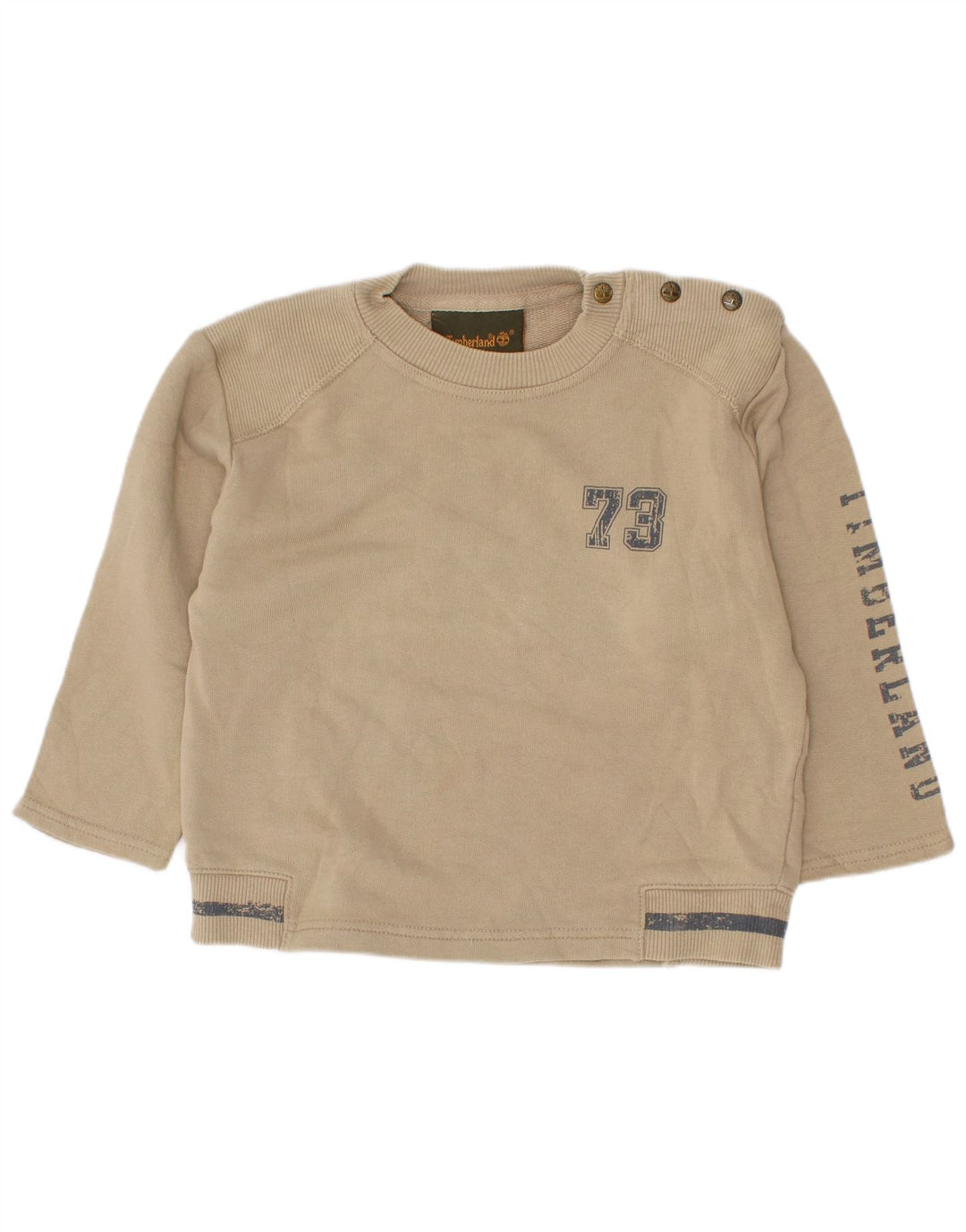 Timberland Sweat-shirt graphique pour garçon 2-3 ans en coton beige