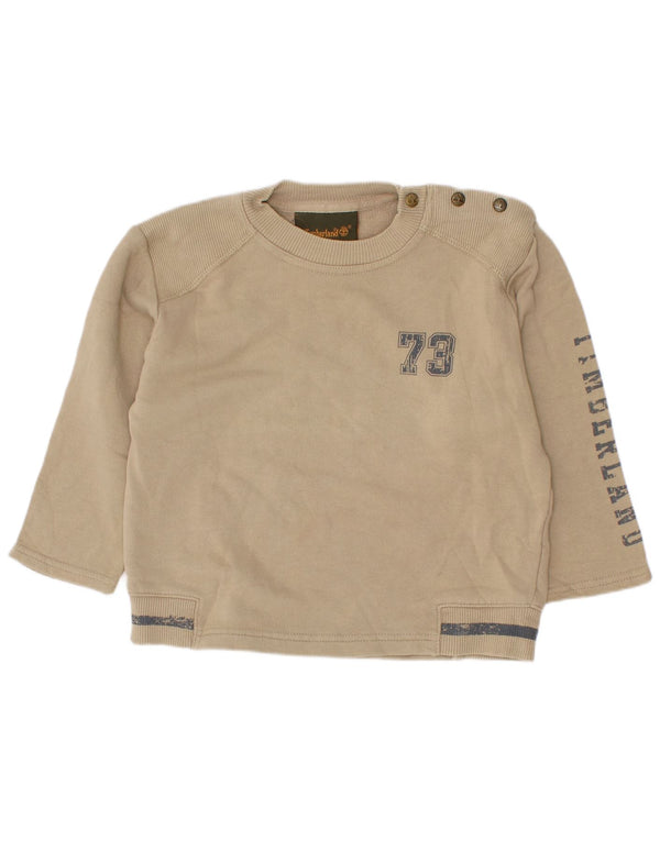 Timberland Sweat-shirt graphique pour garçon 2-3 ans en coton beige