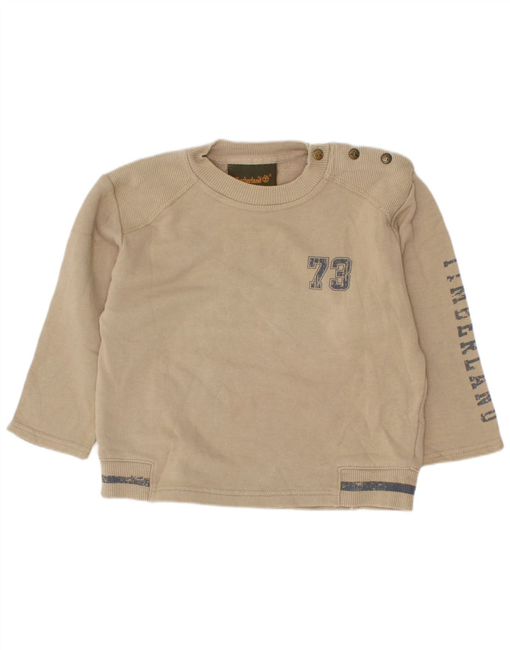 Timberland Sweat-shirt graphique pour garçon 2-3 ans en coton beige