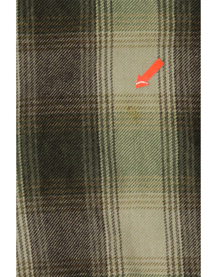Bailo Chemise surchemise pour homme en laine à carreaux verts