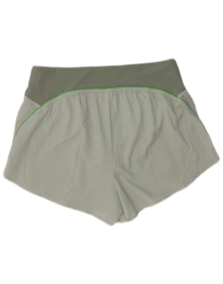 Under Armour Short de sport pour femme UK 14 Large Gris Colorblock Polyester