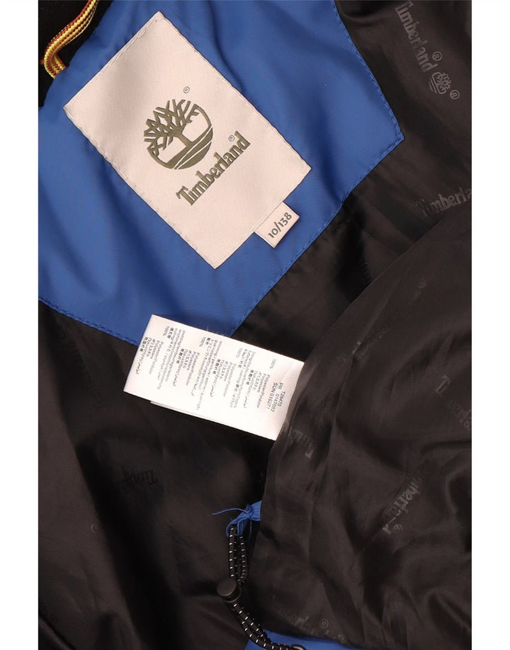 Timberland Veste matelassée à capuche garçon 9-10 ans bleu polyester