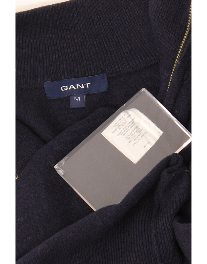 GANT Pull col zippé homme bleu marine moyen laine d'agneau
