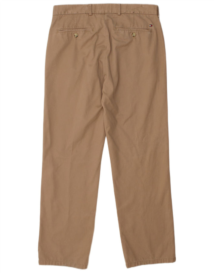TOMMY HILFIGER Pantalon Chino Droit Homme W34 L32 Beige Coton