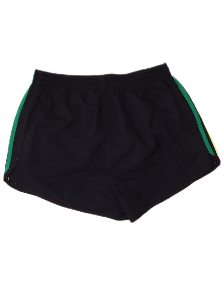 Adidas Short de sport pour femme UK 12 Medium Bleu marine Colorblock Polyester