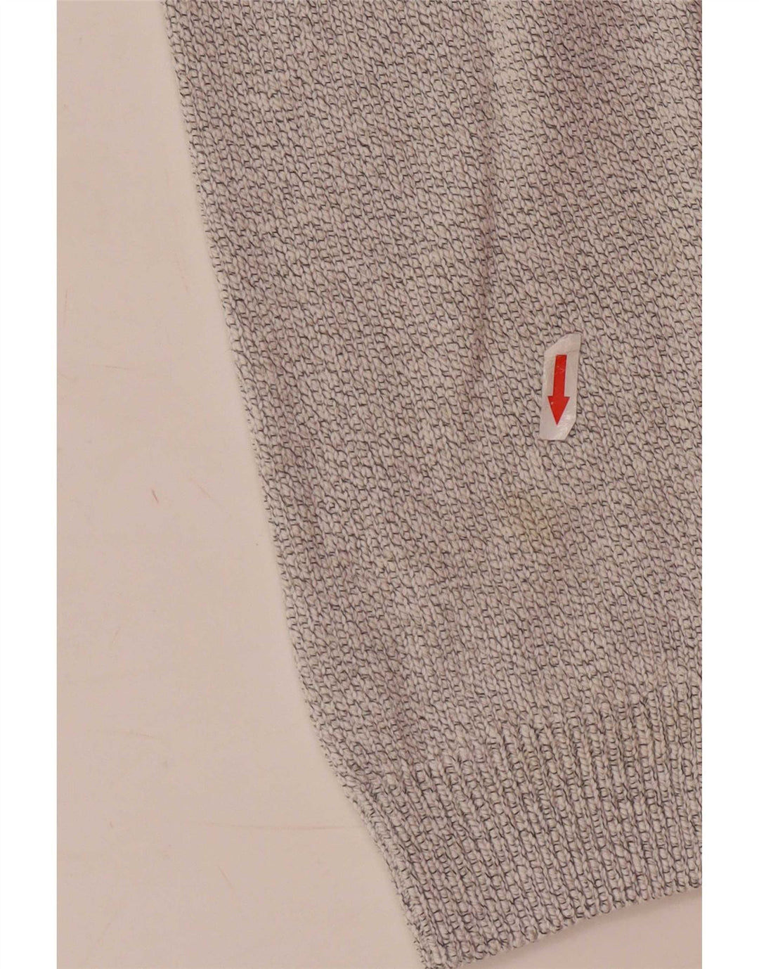 Marks & Spencer Pull à col zippé pour homme en coton moucheté blanc cassé