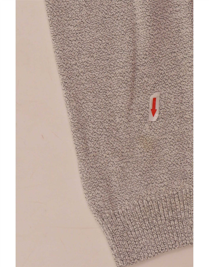 Marks & Spencer Pull à col zippé pour homme en coton moucheté blanc cassé