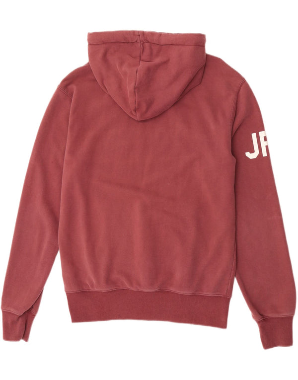 Superdry Pull à capuche graphique en coton bordeaux moyen pour homme