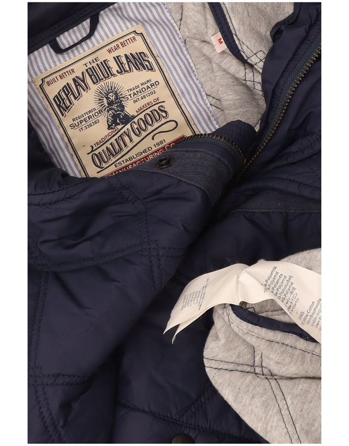 Replay Veste matelassée pour homme UK 38 Bleu marine moyen Polyamide