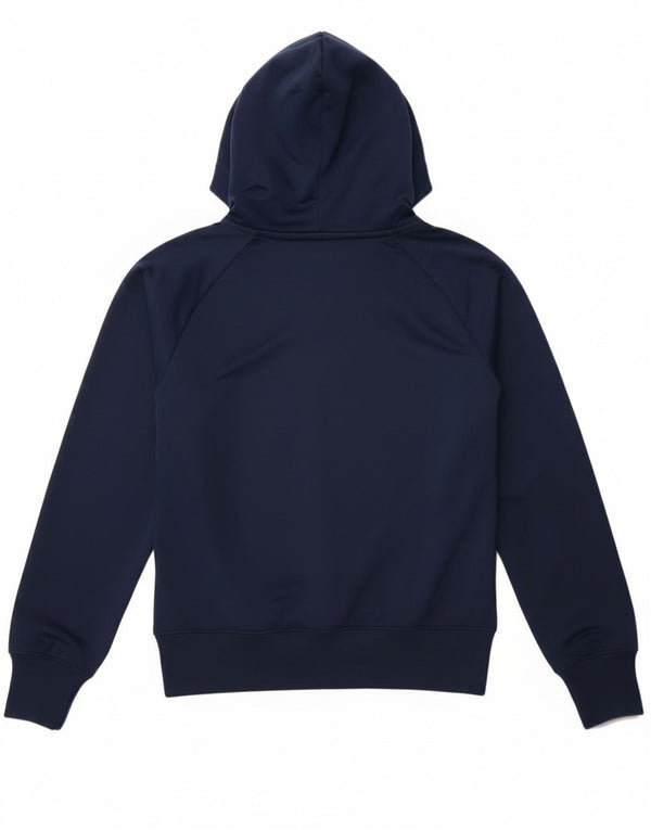 Nike Pull à capuche zippé pour femme UK 10 Petit Bleu marine Polyester