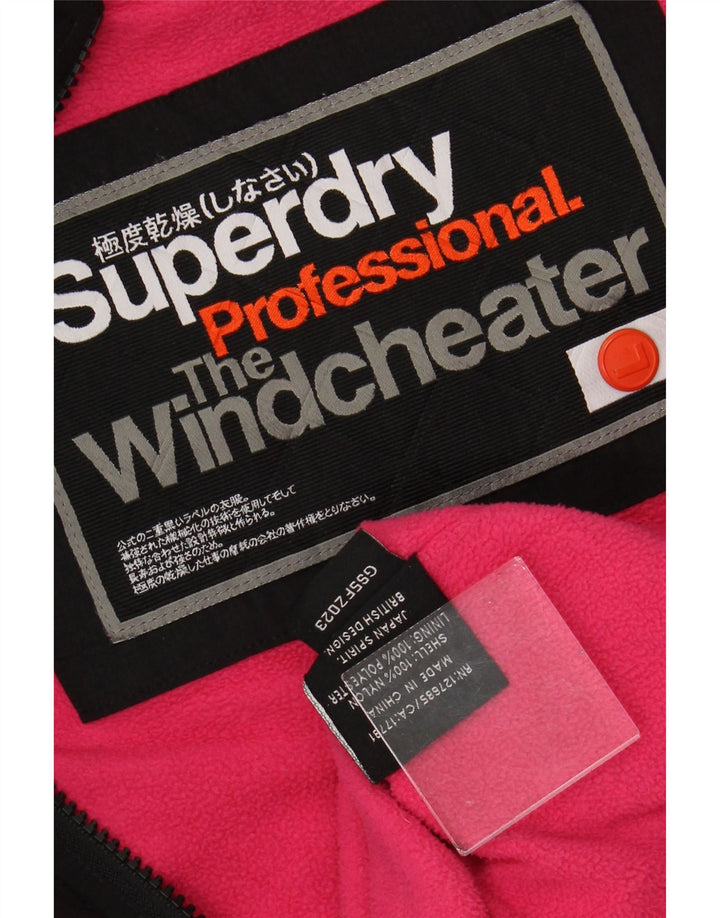 SUPERDRY Veste coupe-vent The Windcheater pour femme UK 14 Large Noir