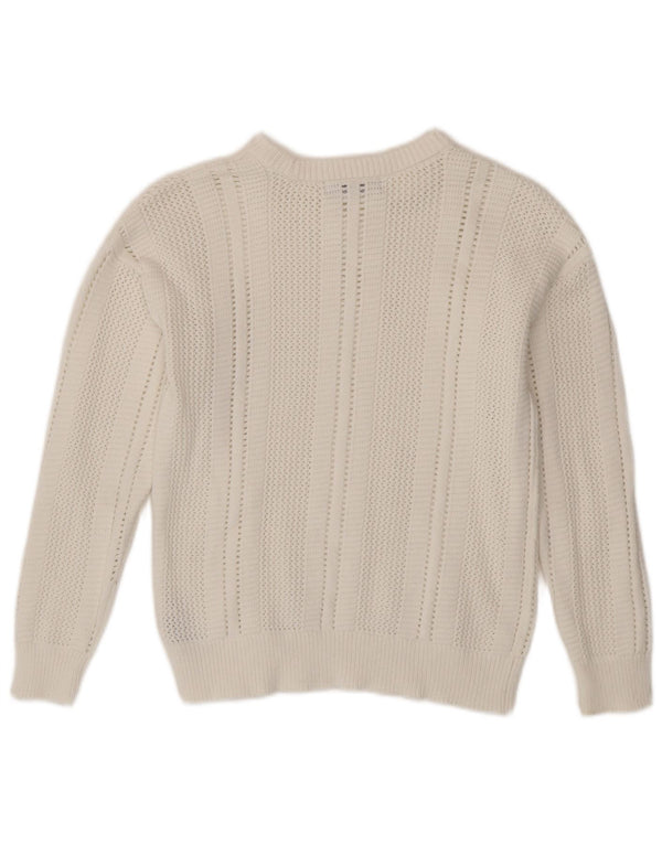 Marks & Spencer Pull col bateau pour femme UK 6 XS Coton blanc