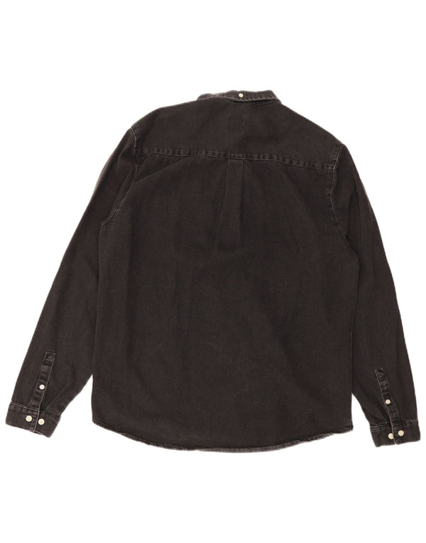 Zara Homme Chemise En Jean Large Gris Coton