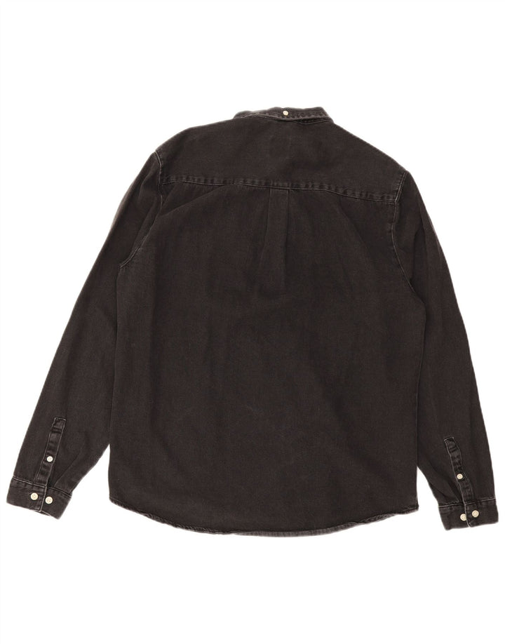 Zara Homme Chemise En Jean Large Gris Coton