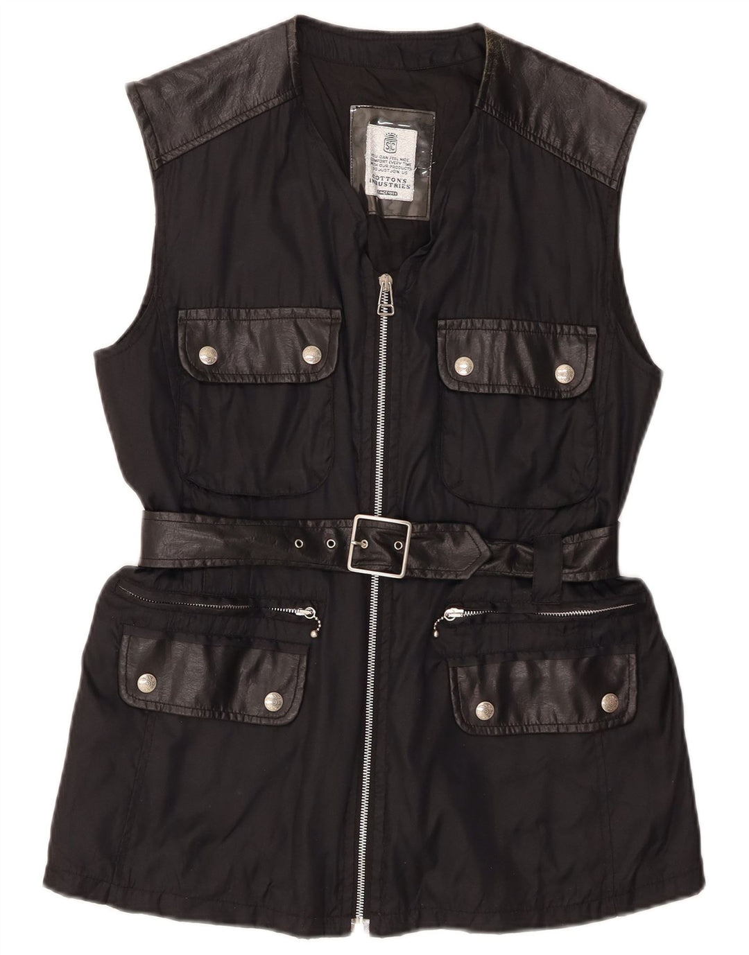 Cotton's Industries Gilet utilitaire pour femme UK 14 Medium Noir Polyamide
