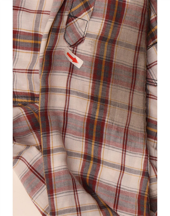 BKE Chemise en flanelle à carreaux pour homme XL en coton à carreaux bordeaux