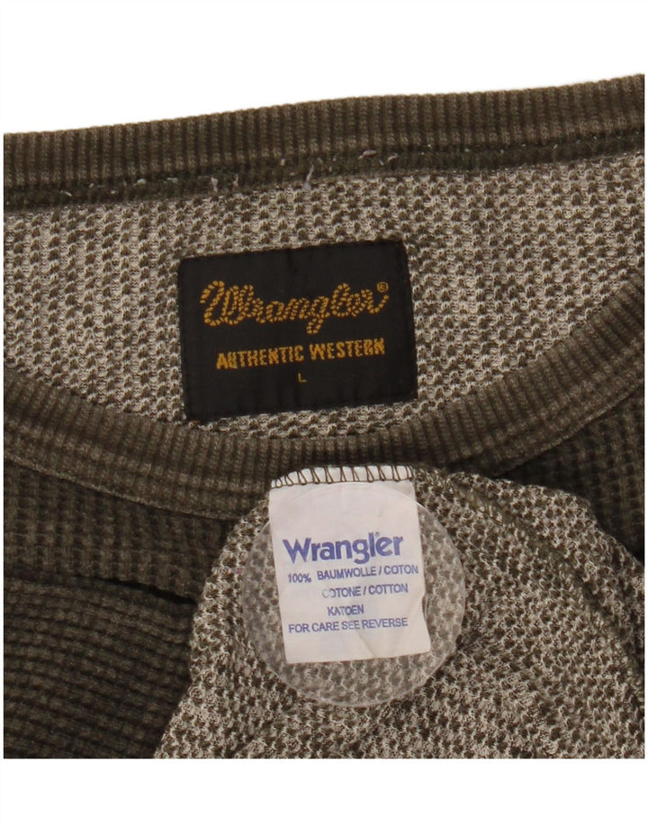 Wrangler T-Shirt Homme Haut Large Kaki Coton