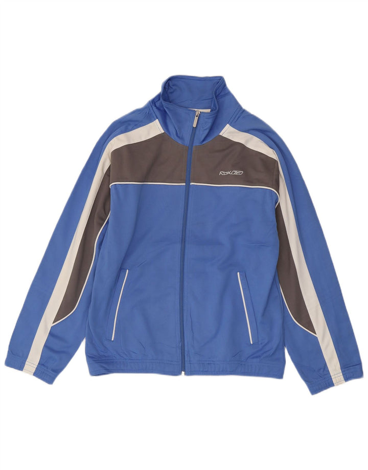 Reebok Veste de Survêtement Homme XS Bleu Colorblock Polyester