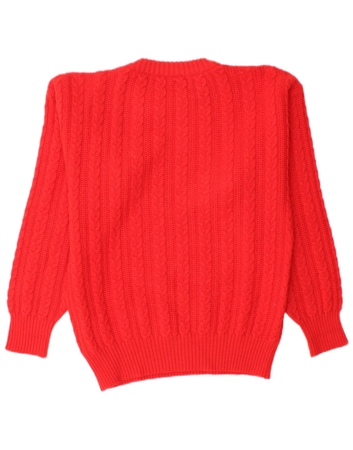 vintage Mens Crew Neck Jumper Pull Petit Rouge