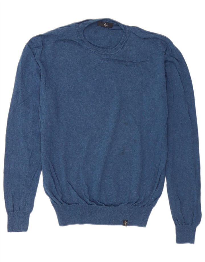 Fay Pull Col Rond Homme Bleu Moyen