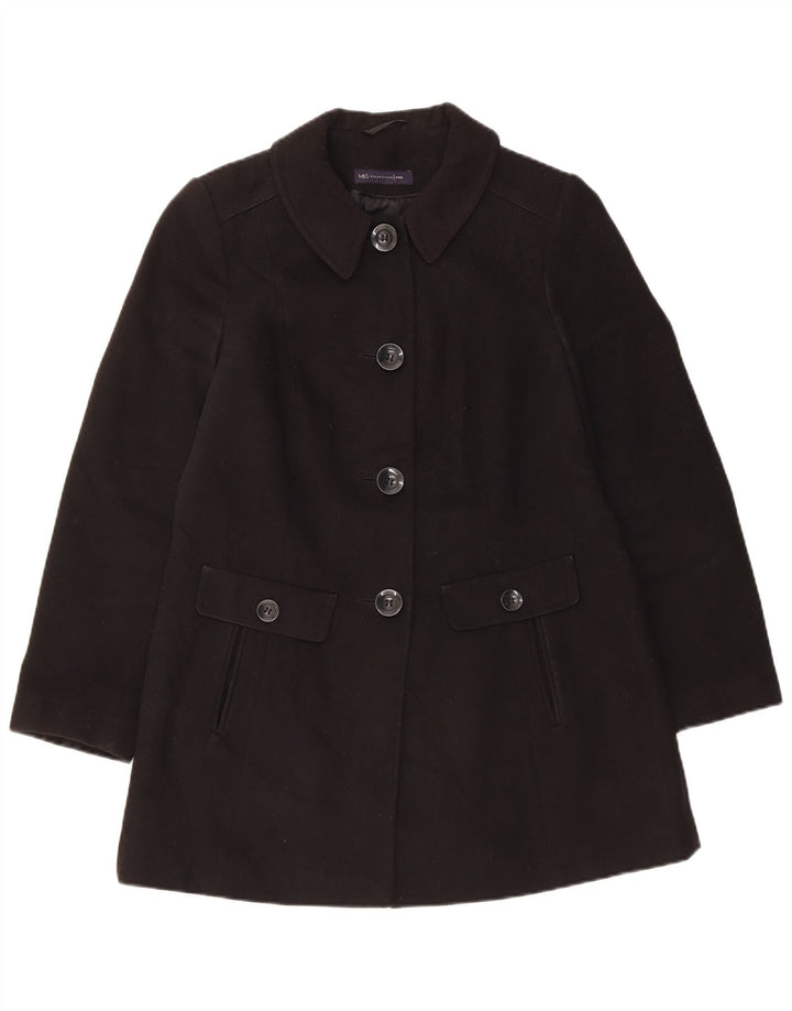 Marks & Spencer Manteau coupe régulière pour femme UK 10 Petit Noir Polyester