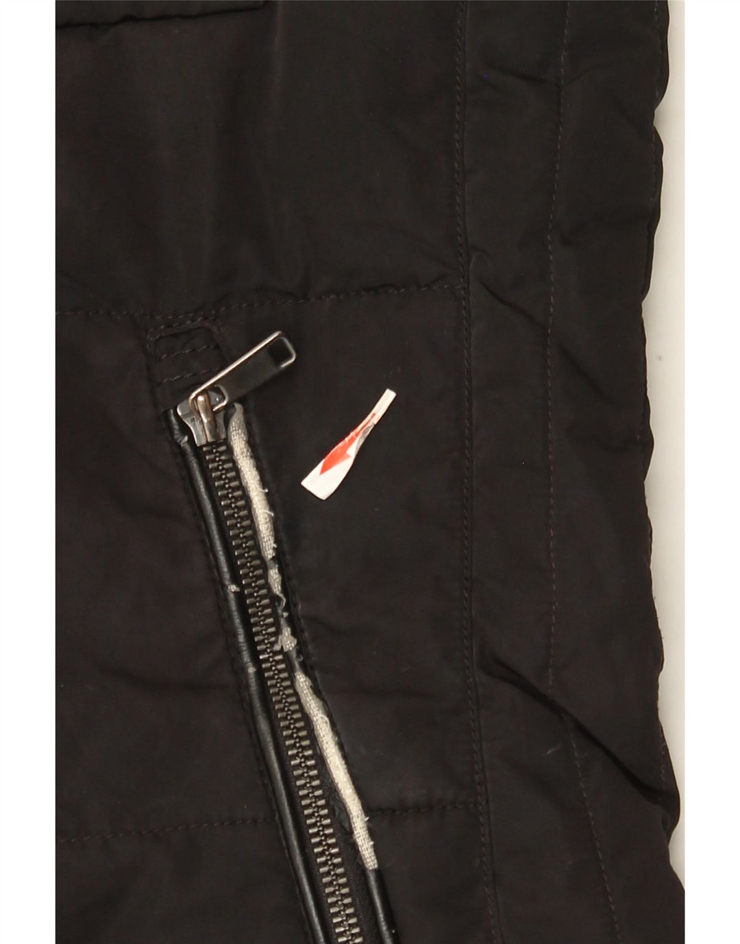 Zara Gilet utilitaire à capuche pour femme UK 16 Large Noir Polyester