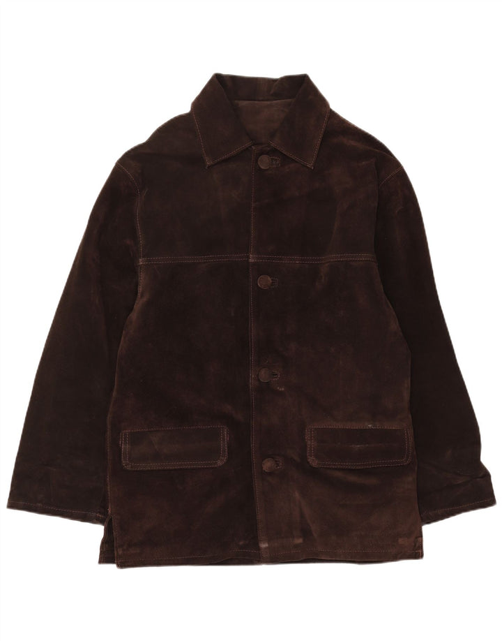 veste en daim homme vintage IT 44 XS Marron
