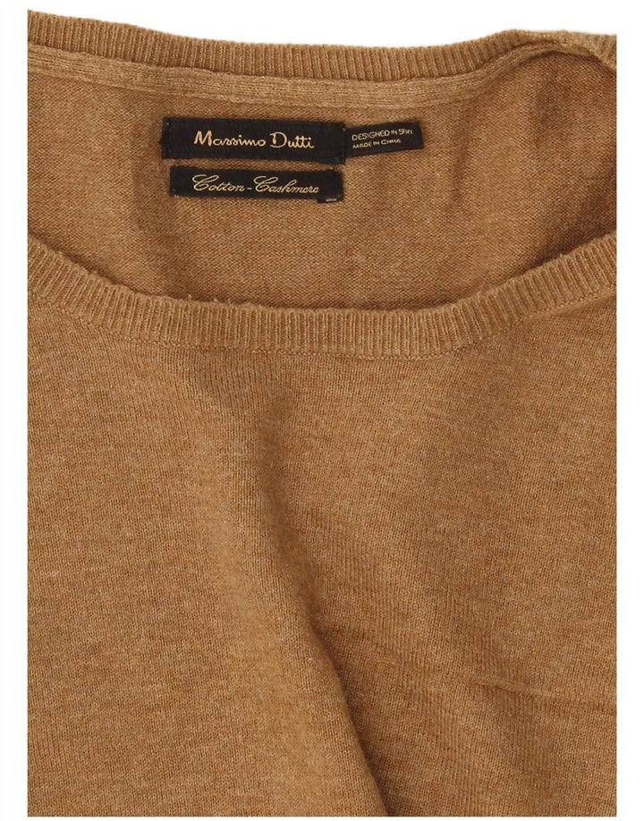Massimo Dutti Pull à col rond pour homme en coton color block Marron moyen