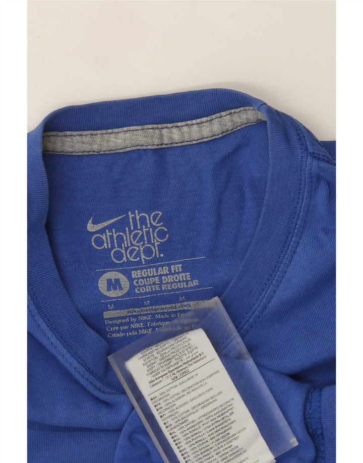 Nike T-shirt coupe classique en coton bleu moyen pour homme