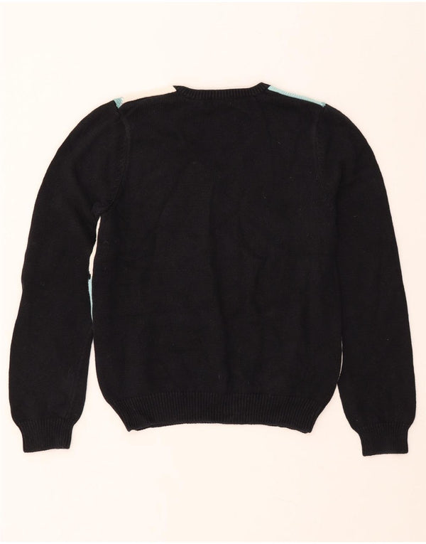 IZOD Pull de golf col en V pour femme UK 12 Noir moyen Argyle/Diamant