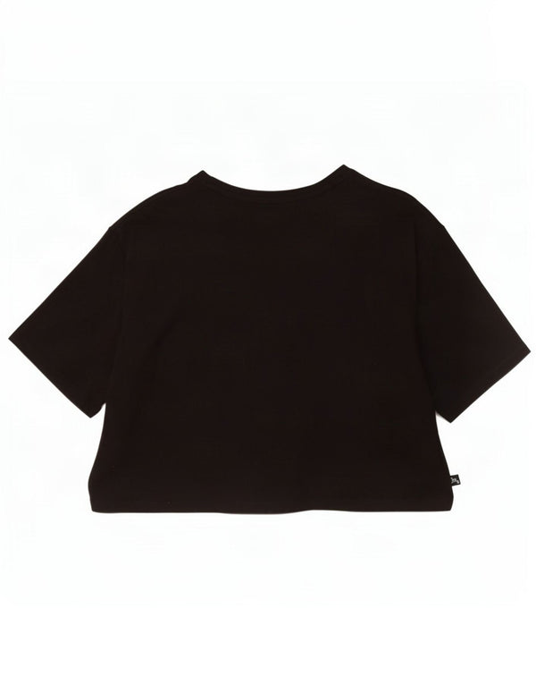 Puma T-shirt court graphique pour femme UK 16 Large Noir Coton