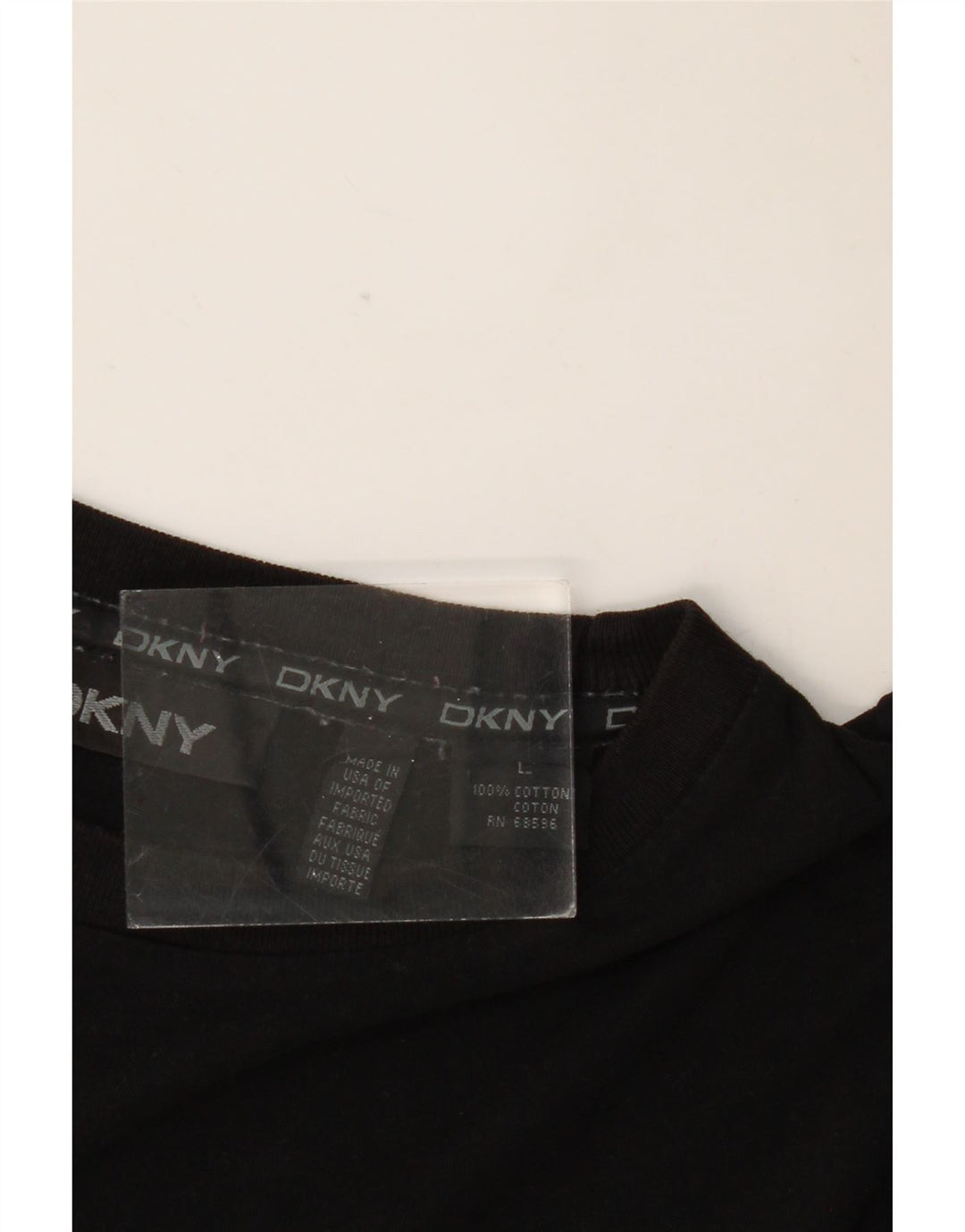 DKNY T-Shirt Homme Haut Large Coton Noir