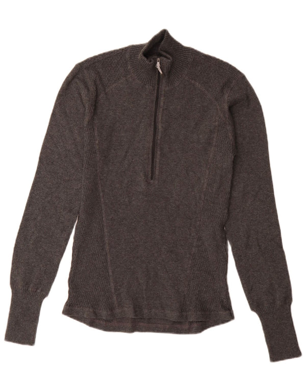 Eddie Bauer Pull à col zippé pour homme Petit coton gris