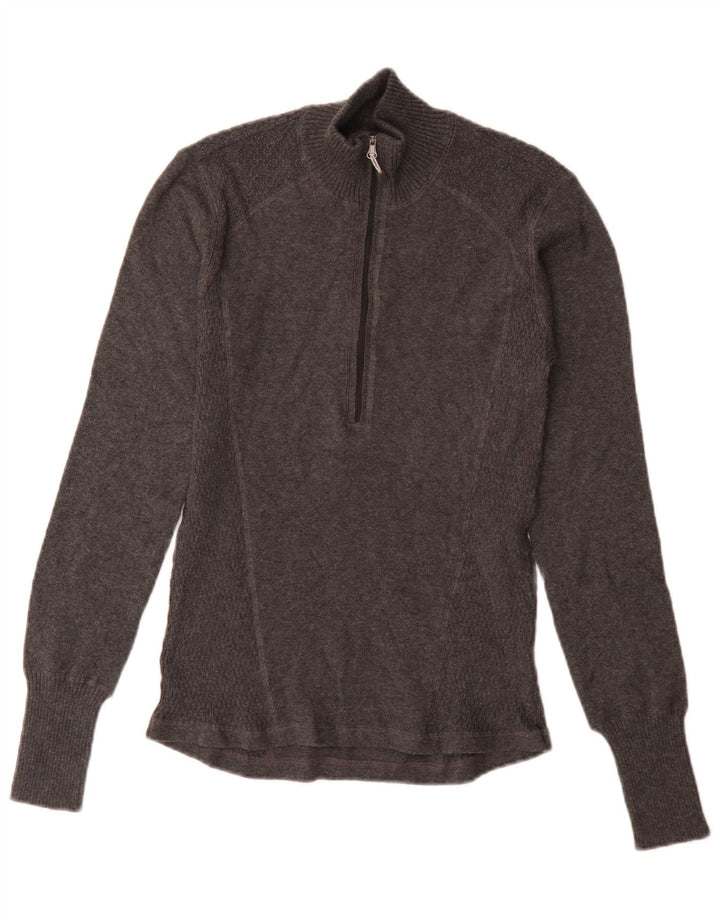 Eddie Bauer Pull à col zippé pour homme Petit coton gris