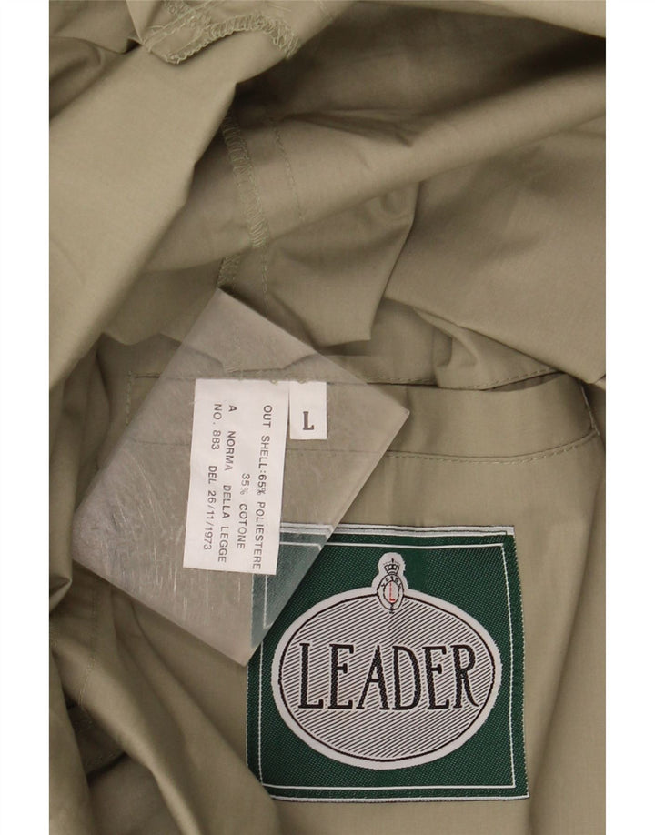 LEADER Manteau Homme UK 40 Large Kaki Polyester