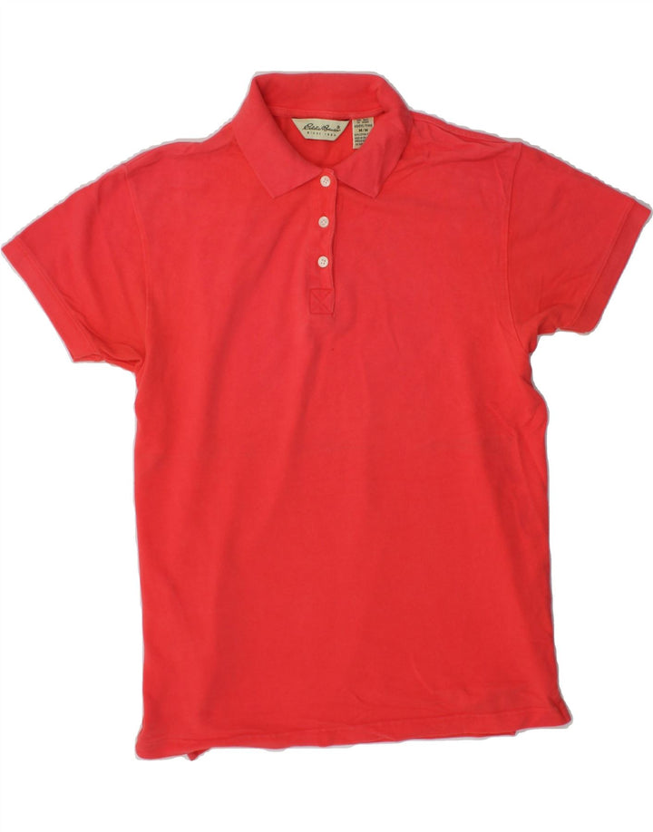 EDDIE BAUER Womens Polo Shirt UK 14 Medium Red Cotton Vintage Eddie Bauer and Second-Hand Eddie Bauer from Messina Hembry 