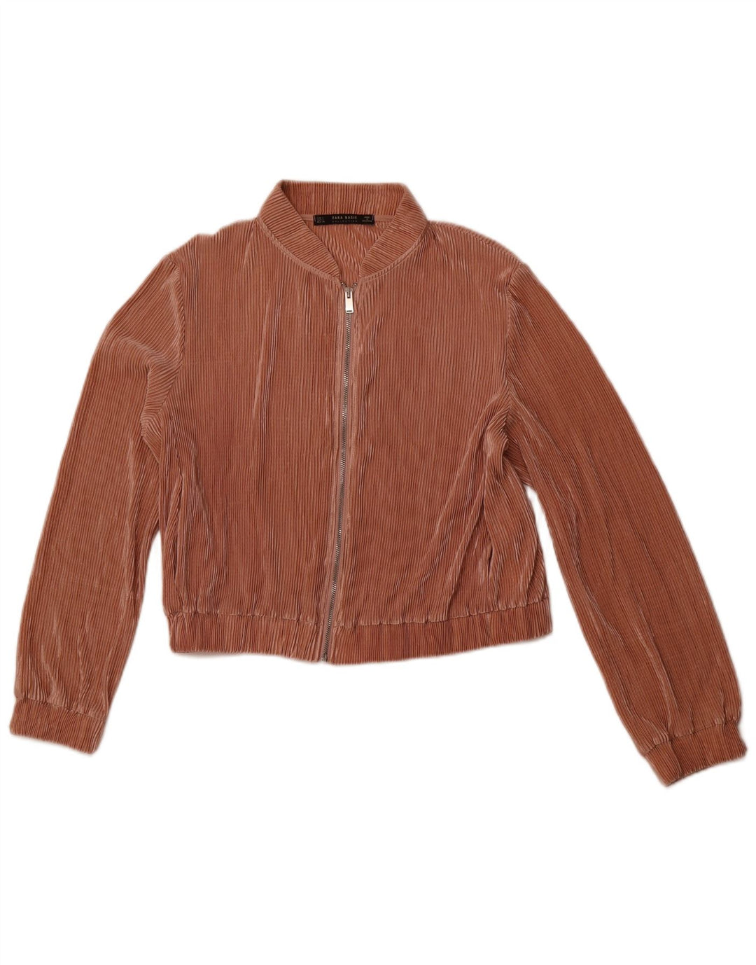 ZARA Veste Bomber Femme UK 16 Large Rose Polyester